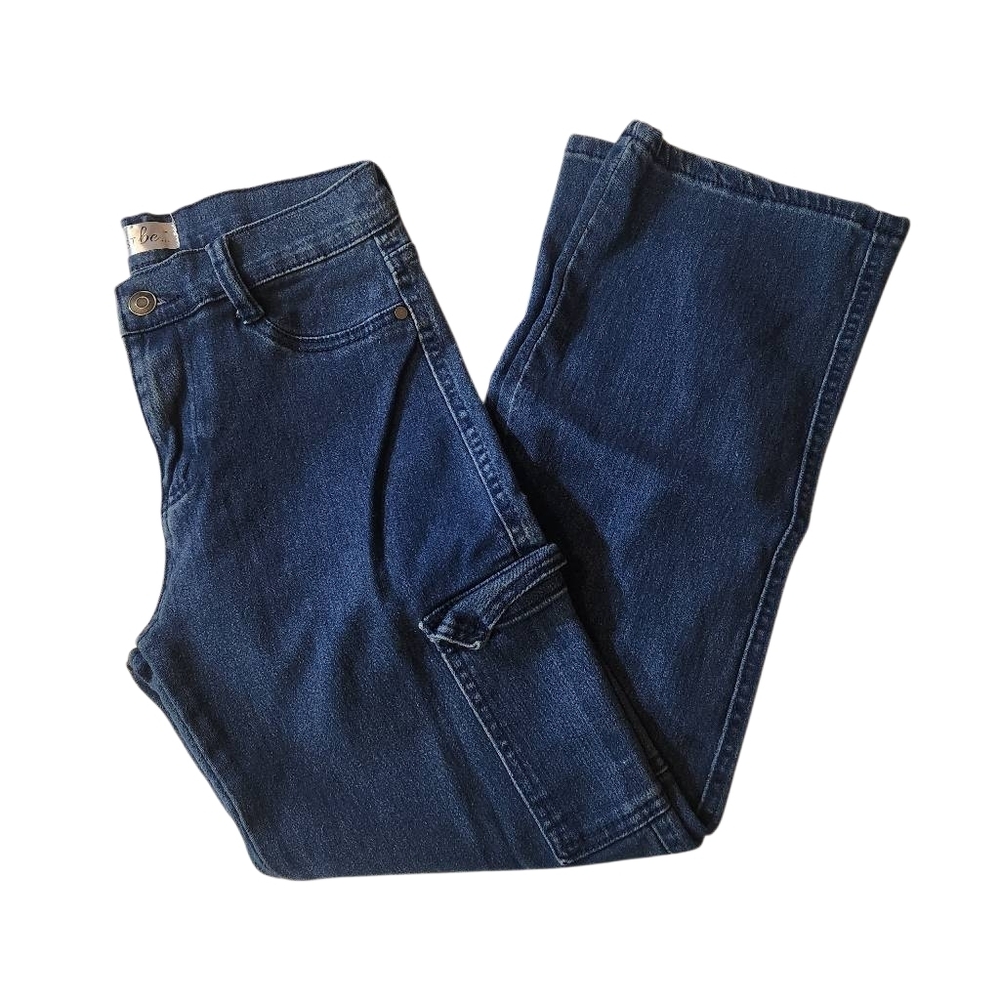 Just Be Women's Cargo Blue Denim Jeans Size Small